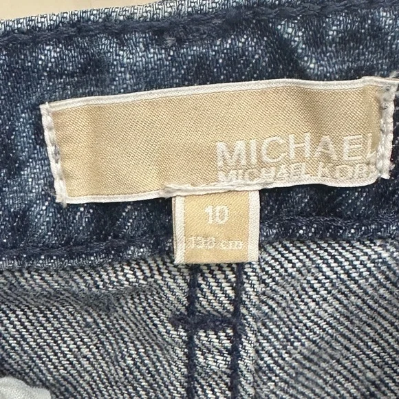 Michael Kors Empire Logo Print Denim Short size 10 - Picture 5 of 5